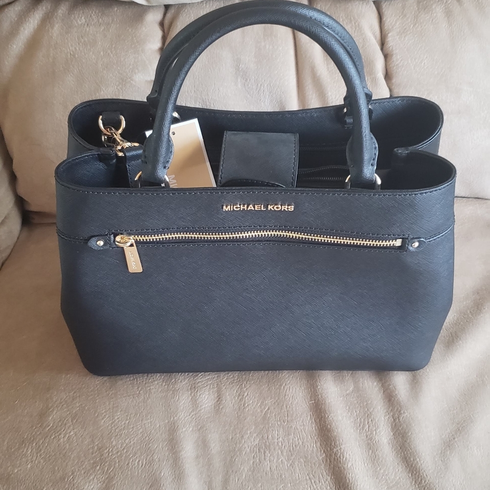 Sold Michael Kors black purse hand bag brand new with t
